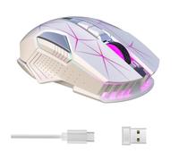 Pesfehhy Souris de sans Souris Bluetooth RVB Rechargeable 2,4 G USB Souris D'Ordinateur sans pour Ordinateur Portable, Système D'Exploitation, PC, Facile à Utiliser