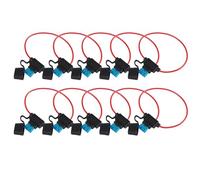 Pesfehhy Support Fusible Intégré Atc/Ato Ajouter Un Circuit Fusible De Voiture Support 10 Pack Fusible Fusible Adaptateur Tap 16 Jauge 20Amp Lame Avec 10 Pcs Fusibles Standard De 15 Amp