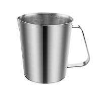Pesfehhy Tasse à Mesurer en Acier Inoxydable avec Poignée et Bec Verseur, avec Marquage Oz et ML, 16OZ/500ML