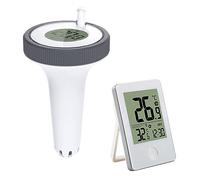 Pesfehhy Thermomètre de Piscine sans Flottant, Facile à Lire, Thermomètre de Piscine Numérique Étanche pour Piscines, Aquariums