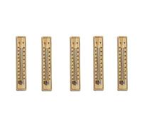 Pesfehhy Thermomètre en Bois de 5 Pièces Thermomètre en Verre de Taille Moyenne et Thermomètre Domestique