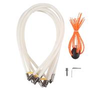 Pesfehhy Trousse D'Outils de Brosse de Nettoyage de Ramoneur et 8 Tiges Flexibles Verrouillables à Angle de 45 DegréS par Perceuse pour CheminéE Maison