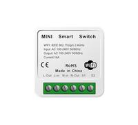 Pesfehhy Tuya 16A MINI Interrupteur Wifi DIY Télécommande 1 Voie Relais Temporisé Automatisation pour Smart Life Work