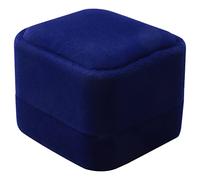 Pesfehhy Velours Engagement Bague de Mariage Boucles d'oreilles Boîte Cadeau Boîtes À Étui de Rangement Affichage Bleu