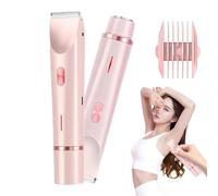 Peshoriadm Shaver, Peshoriadm Comfort 2 in 1 Electric Lady Shaver, Dual Head Bikini Trimmer, Ipx7 Waterproof Wet and Dry Use for Face, Body, Intimate Areas (Pink)