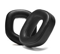 PESLNG Coussinets de Rechange en Cuir PU Professionnels compatibles avec Corsair HS80 Max / HS80 RGB USB (Filaire) / HS80 RGB sans Fil, avec Mousse à mémoire (Cuir protéiné-Noir)