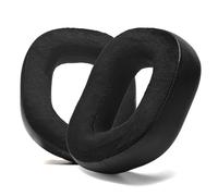 PESLNG Coussinets de Rechange en Cuir PU Professionnels compatibles avec Corsair HS80 Max / HS80 RGB USB (Filaire) / HS80 RGB sans Fil, avec Mousse à mémoire (Velours-Noir)