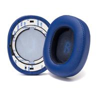 PESLNG Coussinets de rechange professionnels pour casque JBL E55BT - Utilise de la mousse à mémoire de forme de qualité supérieure pour plus de confort et de durabilité (cuir protéiné bleu)