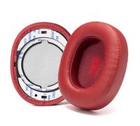 PESLNG Coussinets de rechange professionnels pour casque JBL E55BT - Utilise de la mousse à mémoire de forme de qualité supérieure pour plus de confort et de durabilité (cuir protéiné rouge)