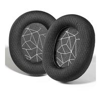 PESLNG Coussinets de Remplacement en Cuir PU compatibles avec Les SteelSeries Arctis 1/Arctis 3/Arctis 5/Arctis 7/Arctis 7P/Arctis 9X/Arctis Pro/Arctis Prime (Tissu en Maille de Football-Noir)