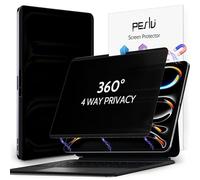 Peslv Écran de confidentialité magnétique à 4 voies pour iPad Pro 13" 7ème (2024, M4), filtre privé espion anti-lumière bleue amovible à 360°, haute sensibilité, sans bulles, facile à installer, noir
