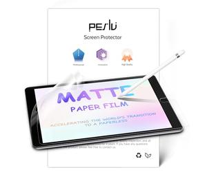 Peslv Lot de 2 films protecteurs d'écran en papier pour iPad 9e/8e/7e (10,2", 2021-2019), film PET mat anti-reflets, filtre de lumière bleue, protection des yeux, dessin et écriture comme sur du