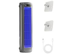 Pesmory Rafraîchisseur, Climatiseur Personnel Ultra-Silencieux, Climatiseur Portable Rechargeable à 3 Vitesses, Design de Bureau/Tour/Mural pour Chambre, Bureau et Voyage (Gris)