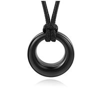 PESOENTH Collier urne funéraire pour cendres homme femme cercle de vie éternité pendentif animal de compagnie souvenir souvenir kit entonnoir, Acier inoxydable, Pas de gemme
