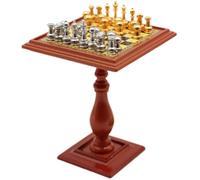Pesoncarl 1/12 Scale Dollhouse Chess Set Alliage détaillé 1:12 Scale Dollhouse Meubles Échecs Ensemble DIY DÉCORATIVE: Accessoires pour LA Table Lovers, Toys