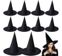 Pesoncarl 10pcs Hat Witch, Soft Comfort Wizard Hat, Oxford Tissu Halloween Accessoires pour la robe de vacances Carnivals Cosplay Party, Halloween 2025