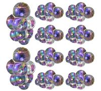 Pesoncarl 10pcs Perles acryliques, Fausses Bulles Transparentes avec Trou 0, 71x0, 98 Perles pour la Fabrication de Bijoux artisanaux de Bricolage, modèle Bain Maison poupée Miniature