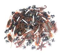 Pesoncarl 180pcs Faux Insectes, Ensemble de chenilles effrayants en Plastique réaliste Comprend des cafards araignées vers Celle de Mille-Pattes