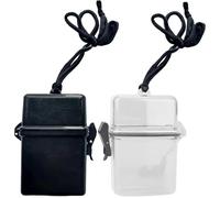 Pesoncarl 2pcs Boîte sèche étanche en Plastique Transparent Portable Portable Boîte de Rangement étanche à l'eau avec écharpe pour Le Kayak de Surf