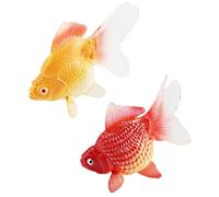 Pesoncarl 2pcs Faux Poissons Rouges, Aquarium Artificiel Modèle de Poisson en Plastique