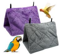 Pesoncarl 2pcs lit d'oiseaux, hamac à Oiseaux Suspendus, lit de Couchage en Peluche chaleureuse avec Crochets pour Cage Suspendue Grotte bloug