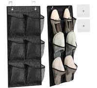 Pesoncarl 2pcs Organisateur de Chaussures Suspendus, Peut Stocker 6 Paires d'organisateurs de Chaussures de Porte, avec 2 Crochets.
