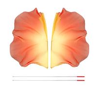 Pesoncarl 2pcs Praise Dance Flags, 55x55 Pouces Fracles de culte de Gradient, bannière Danse en Mousseline Soie avec Poteau télescopique