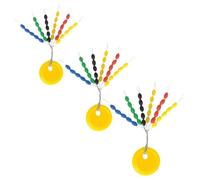 Pesoncarl 3 Set Rubber Bobber arrêts 3 Tailles colorées Oval Bobber Stopper Space Beans pour Le positionnement du Flotteur de gréement, S + M + L, Bobbers flottants