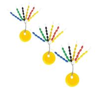 Pesoncarl 3 Set Rubber Bobber s'arrête 3 Tailles colorées de Haricots d'espace pour Bobber Ovale pour Le positionnement du Flotteur de gréement, S + M + L