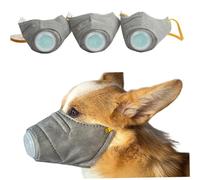 Pesoncarl 3pcs Masque à gaz pour Chiens, museau de Chien Anti-Pollution réglable, Anti poussière des Fournitures pour Animaux de Compagnie réutilisables pour l'extérieur, museau