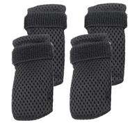 Pesoncarl 4 Packs Couptes de Chats, Chaussures de Chat en Polyester Anti-grattement Noir, Gants de Pattes de Chat en Maille Respirante réglables pour Chats intérieurs