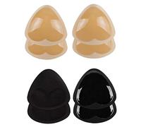 Pesoncarl 4 Paires Bra de Silicone Respirant Inserts Les Coussinets de Soutien-Gorge Auto-adhésifs Inserts des Tasses collantes Push-up pour Le Bikini Maillots Bain, Les amplificateurs