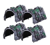 Pesoncarl 4 pièces Tunnel de Train ferroviaire, 7 Tunnels de Paysage Train modèle réaliste, Voiture Grotte Chemin Fer Simulation, Accessoires modèle Montagne en Plastique, Cadeaux Jeu f