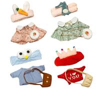 Pesoncarl 4 vêtements en Peluche en Peluche, 12 vêtements de poupée de bébé Kawaii en avec Bandeau et Sac poupée Canard DIY pour Filles/garçons, Jouets