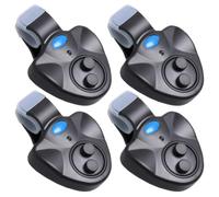 Pesoncarl 4pcs Alarme de pêche à la Cloche de pêche avec Alerte sonore et indicateur LED Alarme Morsure opérée pour Les tiges Nuit, extérieur, Sports