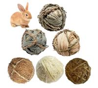 Pesoncarl 6pcs Lapin à mâcher des balles drôle de Lapin pour Les Dents broyant, rongeant, Mordant Les Petits Jouets Animaux Polyvalents pour Le, Le Cochon d'Inde, Le Chinchilla