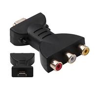 Pesoncarl Adaptateur DisplayPort to HDMI, HDMI à AV Converter, Rouge Blanc Jaune, Compatible avec Consoles de Jeux, Ordinateur Portable, Téléviseurs, Ancien Équipement Télévision ou AV
