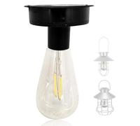 Pesoncarl Ampoule d'ampoule Solaires imperméable ampoule Solaires ampoule de 3,35 pouces Top de remplacement avec ampoule LED blanc chaud pour lanternes solaires extérieures, ampoules LED