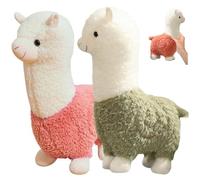 Pesoncarl Animal en Peluche alpaga 2pcs 10 Pouces Adorable Llama en Peluche avec Un Long Cou Coton câlin en alpaga pour la décoration, Jouets pour Enfants