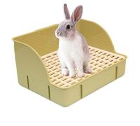 Pesoncarl Bac à litière pour Lapin, bac à litière résistant aux éclaboussures, Grand lit, Toilettes d'angle en Maille Plastique pour cochons d'Inde, Chinchillas et Hamsters