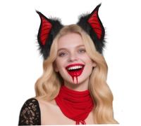 Pesoncarl Bandeau de chauve-souris, bandeau à oreilles de chauve-souris moelleux, bords lisses Costumes d'Halloween pour accessoires costumes fête cosplay, Halloween 2025
