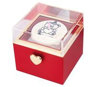 Pesoncarl Boîte à bagues rotative avec Ours Bougie LED, boîte à Bijoux Automatique pour Demande de fiançailles, Cadeaux de Style Vintage 3, 1 x 3, 1 x, Pouces