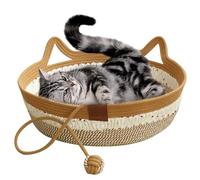 Pesoncarl Cat Panier Pliable Cat Basket Bed Wear lit résistant avec Une Corde à Jouer à la Corde Nist de Sommeil sans déchiquetage pour Les Chats intérieurs Moins de 6 kg