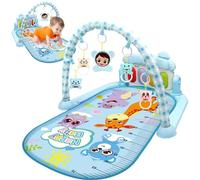 Pesoncarl Centre d'activité pour bébé avec Music léger Baby Gym Play Mat avec Un Tapis de Jeu Amovible avec Pendentif avec Les Nouveau-nés et Les Tout-Petits Blue Early Development Activity Toys
