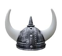 Pesoncarl Chapeau viking casque classique casque médiéval viking avec des cornes chapeaux de fête pour adultes pour Halloween, fête costumée, argent, chapeaux pour adultes