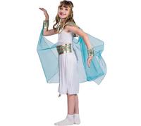 Pesoncarl Cléopâtre Egyptien en Polyester Doux, Costume élégant Kids Golden Girls Cosplay avec Accessoires pour la Fête Ball, L