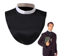 Pesoncarl Collier Amovible, 38, 1 x 27, 9 cm, Doux et Confortable, Collier de prêtre Unisexe avec Insert, Dickey Lavable pour Costumes, église, Chorale, Cadeau de fête