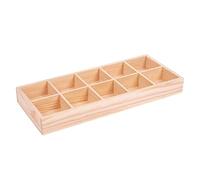 Pesoncarl Compartiments rustiques Boîtes divisées en bois Pot de fleurs succulentes Support de boîte rangement bureau Organisateur balcon, Plateau d'affichage en bois pour l'artisanat, les bijoux (10