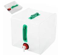 Conteneur d'eau Pliable avec Spigot, 20L / 5.3 Gallon Clear Camping Water Poud, conteneurs de Stockage Portables pour l'extérieur randonnée