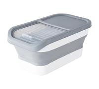 Pesoncarl Conteneurs de stockage de nourriture pour animaux compagnie, contenant stockage nourriture pour chiens pliables avec couvercle transparent coulissant, seau étanche à l'air pour chiens/chat